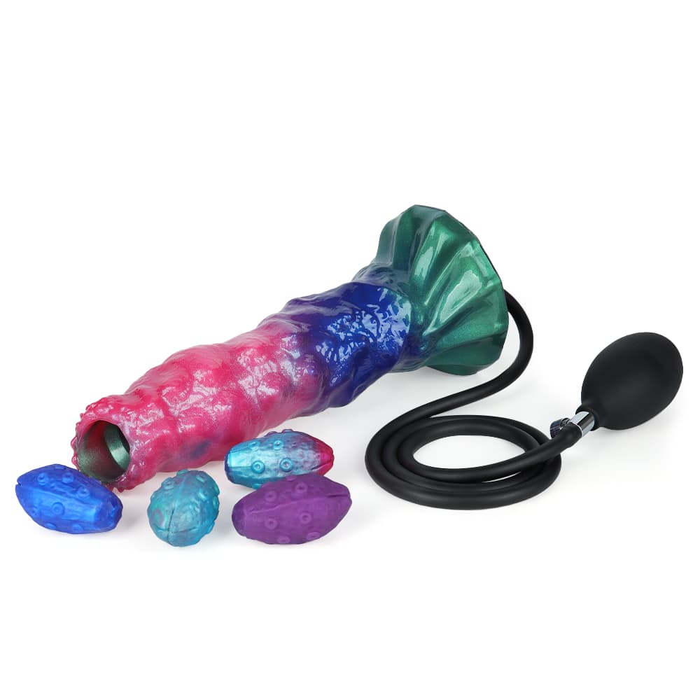 Knotdildo Clifford Inflatable Ovipositor Dildo with 4 Eggs – Silicone Toy