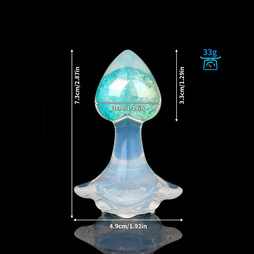 Knotdildo Small Heart Crystal Butt Plug – Cute Elegant Design with Accessories