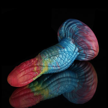 Knotdildo Kirin Rainbow Dragon Dildo – Lumpy Fantasy Silicone Toy