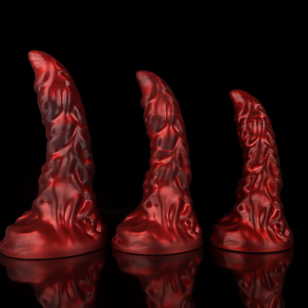 Knotdildo Scorpio Crimson Fantasy Silicone Dildo – Realistic Textured Pleasure Toy
