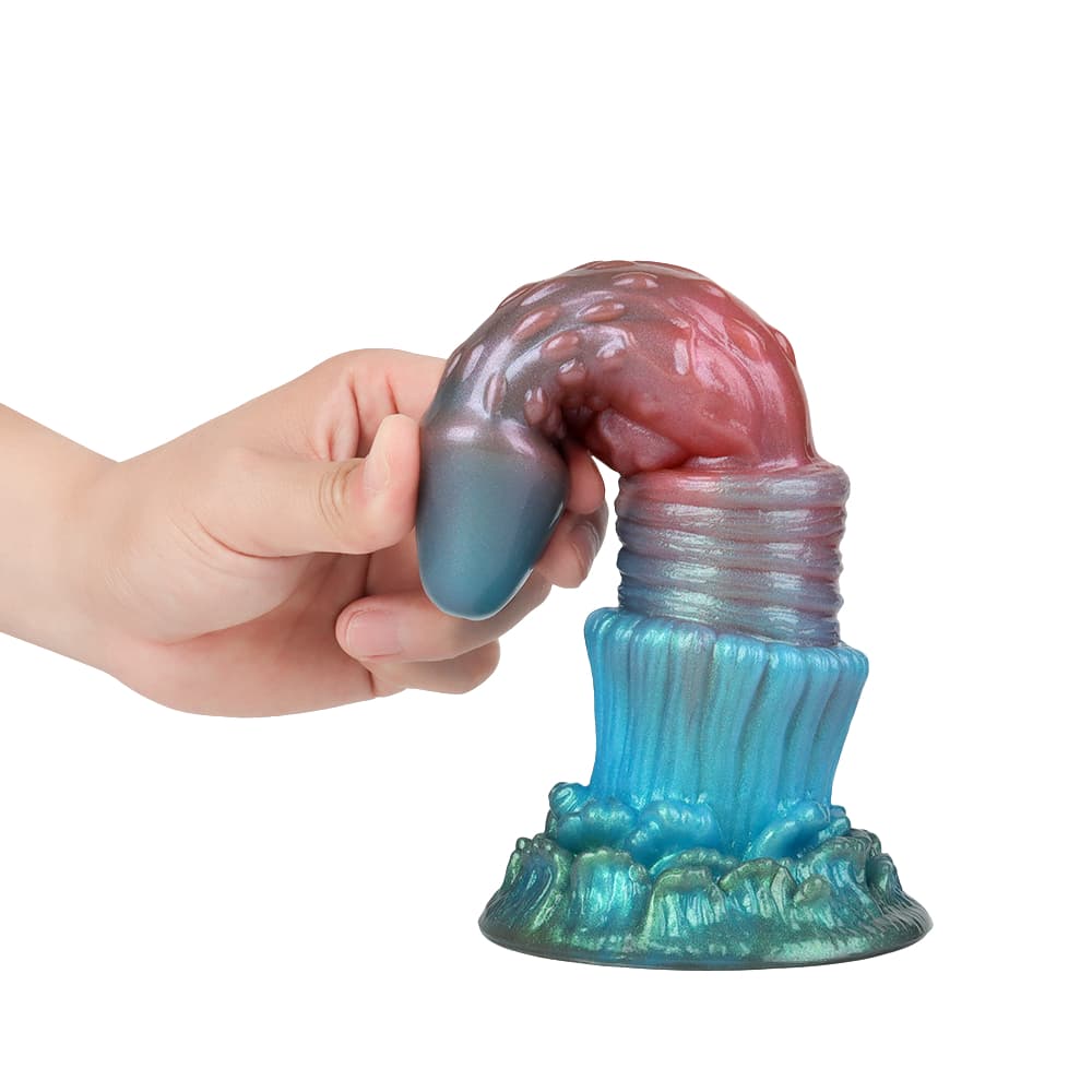 Spike Red Blue Green Electric Vibrating Dildo