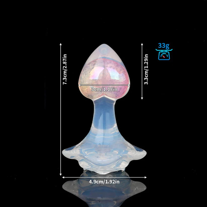 Knotdildo Small Heart Crystal Butt Plug – Cute Elegant Design with Accessories
