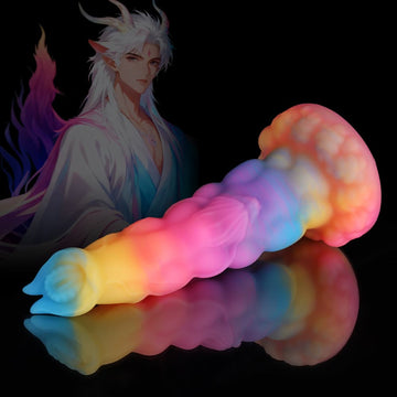 Knotdildo Glow in the Dark Sphinx Fantasy Knot Dildo – Blue Yellow Purple Animal Inspired Design
