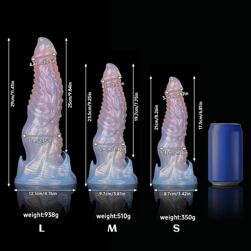Knotdildo Ghostly Pink Purple Transparent Dildo – Ethereal Fantasy Design & Elegant Glow