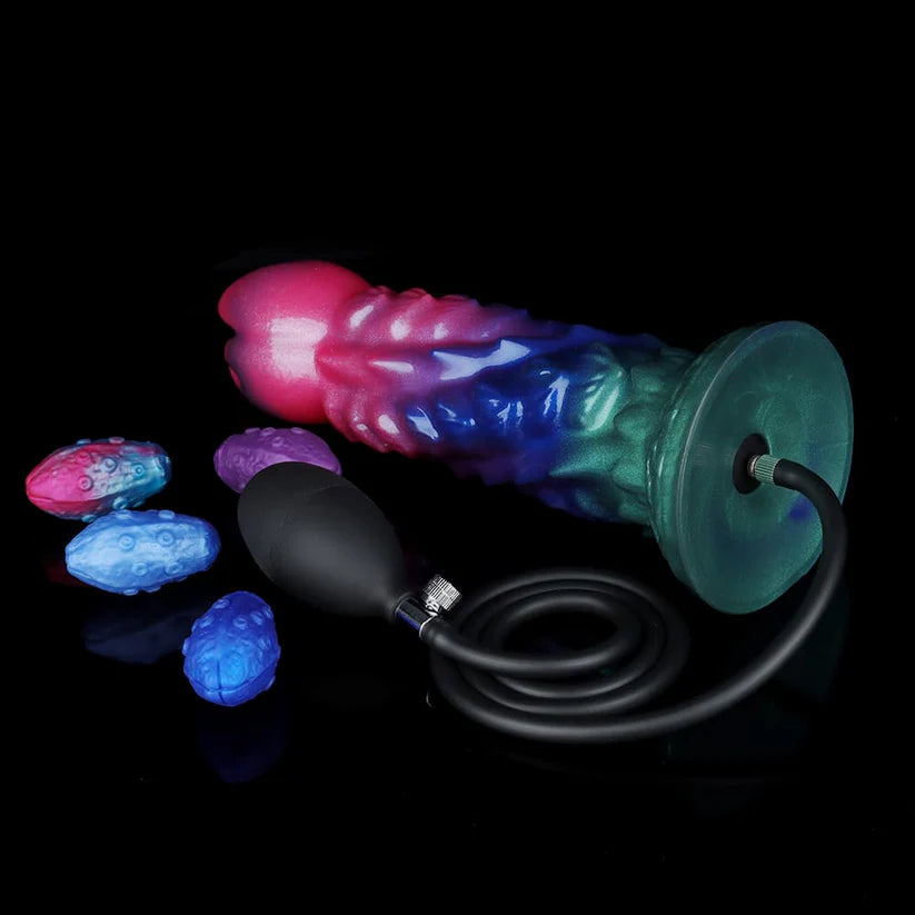 Inflatable Ovipositor Dildo – 4 Eggs Included, Expandable Fantasy Toy, Soft Realistic Feel