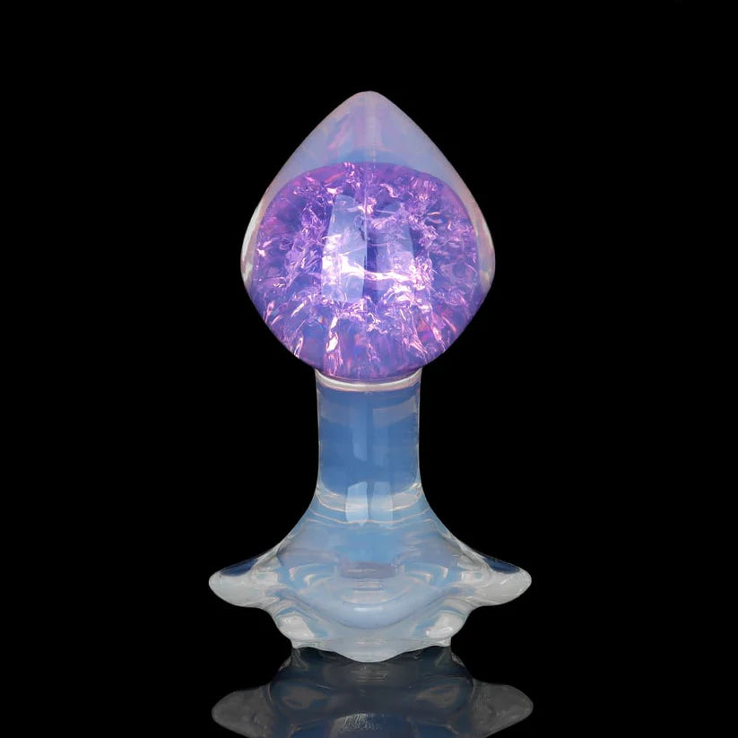 Knotdildo Peach Crystal Butt Plug – Elegant Design with Optional Accessories