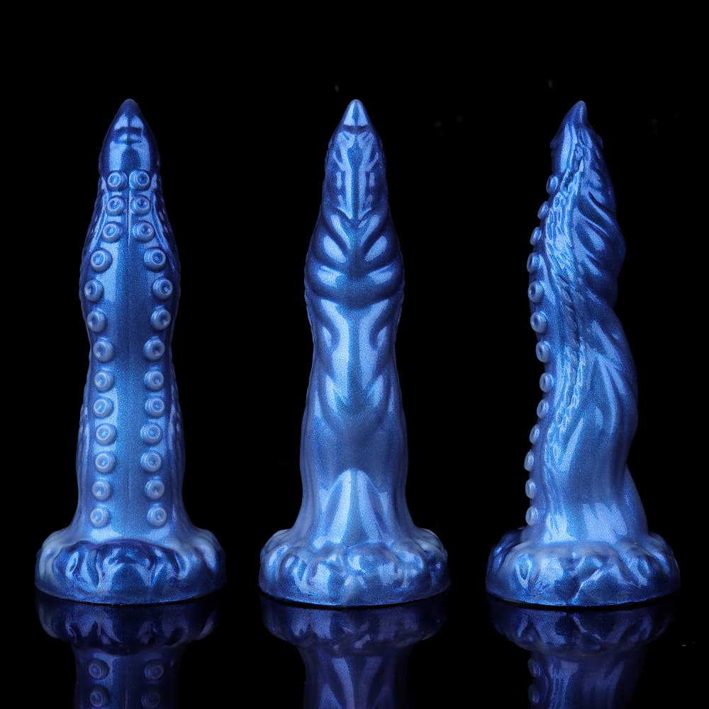 Knotdildo Small Octopus Blue Tentacle Dildo – Silicone Fantasy Toy