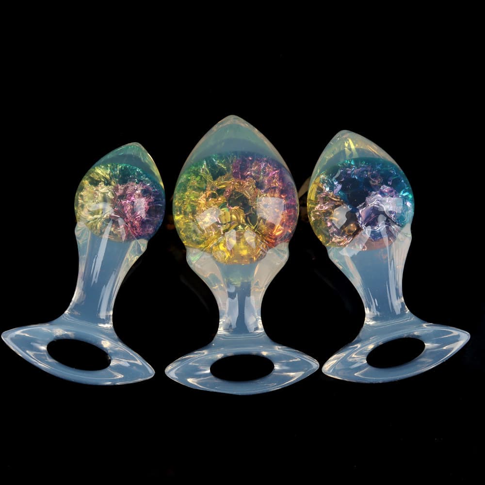 Knotdildo Drill Crystal Butt Plug Set – 9 Colors Silicone Plugs