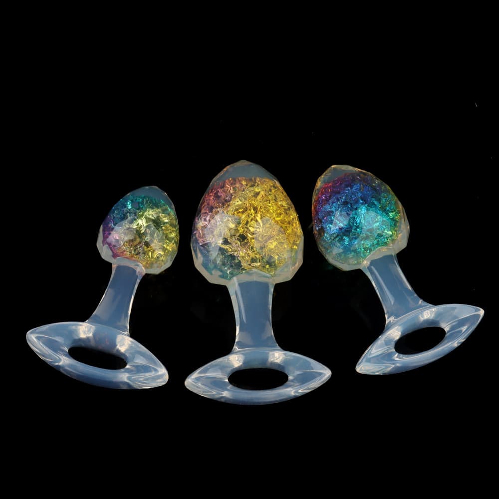 Knotdildo Diamond Crystal Butt Plug Set – 9 Colors Silicone Plugs