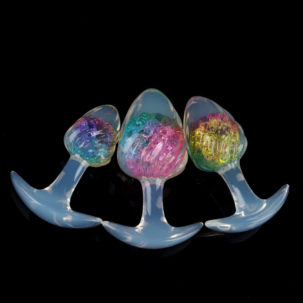 Knotdildo Ice Cream Crystal Butt Plug Set – 9 Colors Silicone Plug