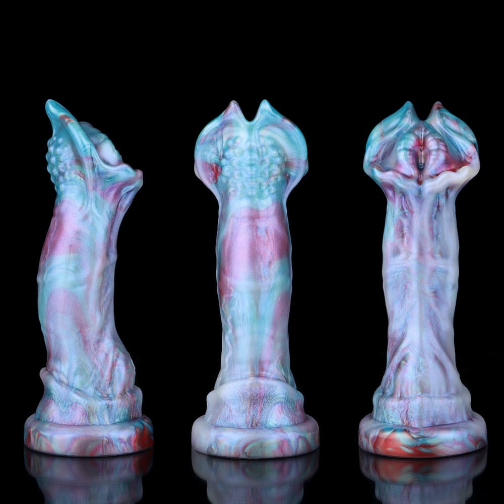 Knotdildo Cannibal Flower Dildo – Gradient Blue Purple Silicone Fantasy Toy