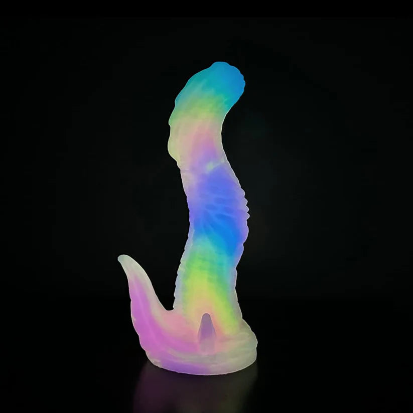 Knotdildo Dinosaur Fantasy Dildo – Blue, Yellow & Purple Adult Toy