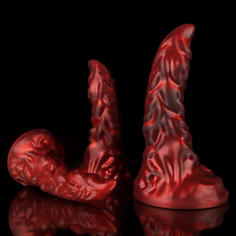 Knotdildo Scorpio Crimson Fantasy Silicone Dildo – Realistic Textured Pleasure Toy