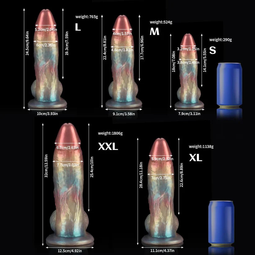 Knotdildo Gentleman Rainbow Silicone Dildo – Elegant Rainbow Gradient, Realistic, and Body-Safe