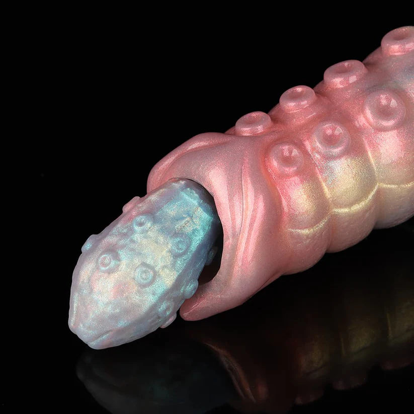 Colorful Inflatable Ovipositor Dildo – 5 Eggs Included, Expandable Fantasy Toy, Soft Realistic Feel