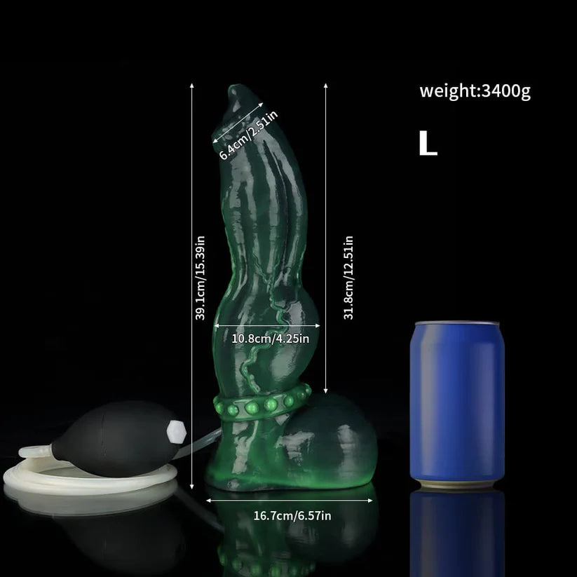 Knotdildo Venom Green Knot Dildo – Realistic Ejaculating Adult Toy