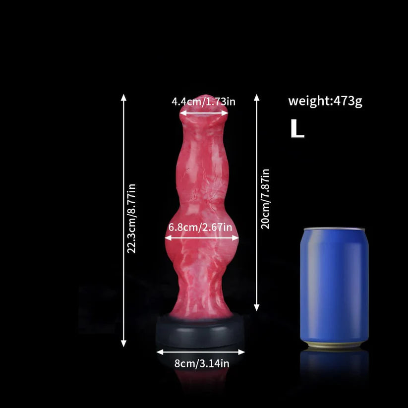 Knotdildo Skinny Dog Pink Knot Dildo – Sleek, Textured & Body-Safe Silicone Toy
