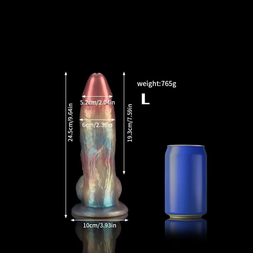 Knotdildo Gentleman Rainbow Silicone Dildo – Elegant Rainbow Gradient, Realistic, and Body-Safe