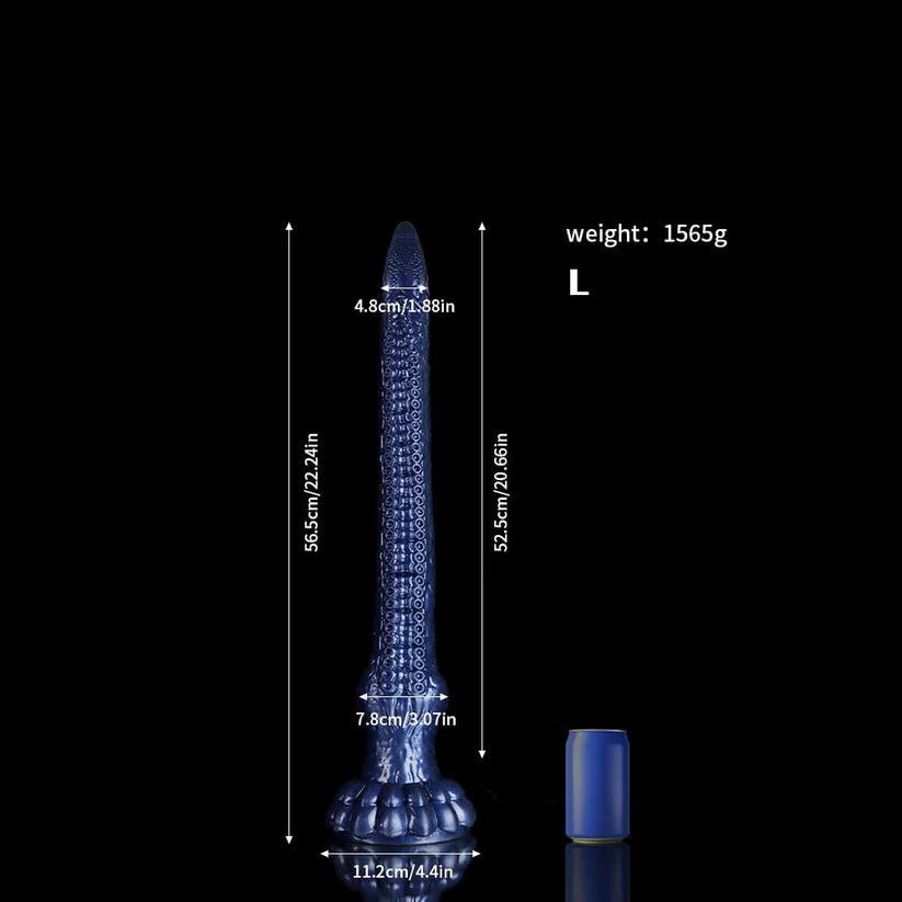 Aalblau Übergroßer Tentakel-Analdildo