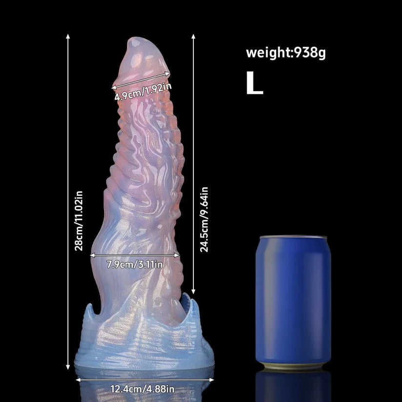 Knotdildo Ghostly Pink Purple Transparent Dildo – Ethereal Fantasy Design & Elegant Glow