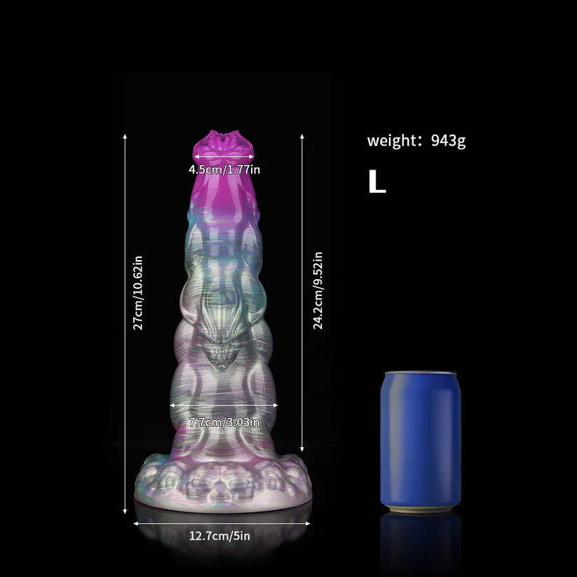 Knotdildo Sphinx Gradient Purple Dildo – Fantasy Textured Adult Silicone Toy