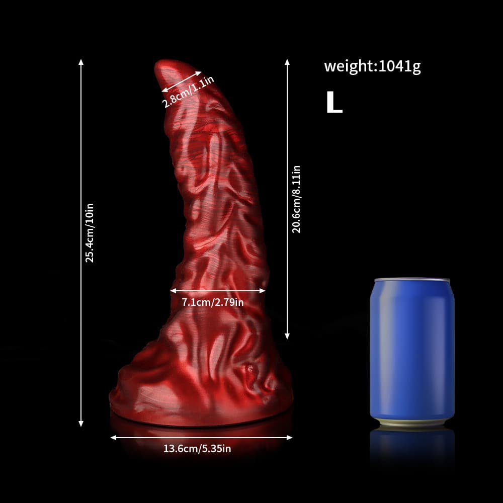 Knotdildo Scorpio Crimson Fantasy Silicone Dildo – Realistic Textured Pleasure Toy