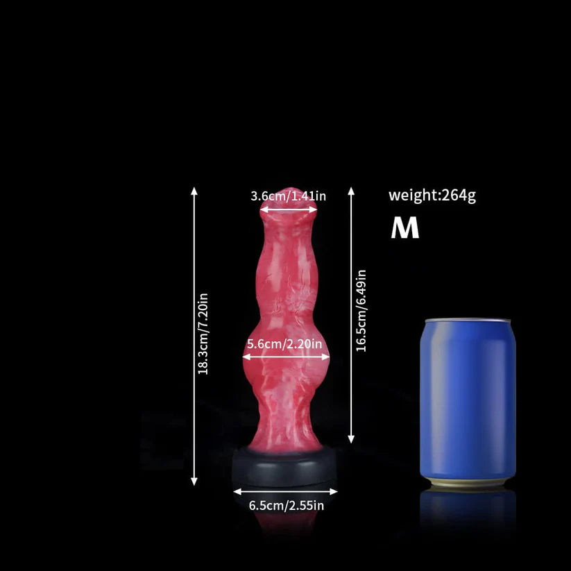 Knotdildo Skinny Dog Pink Knot Dildo – Sleek, Textured & Body-Safe Silicone Toy