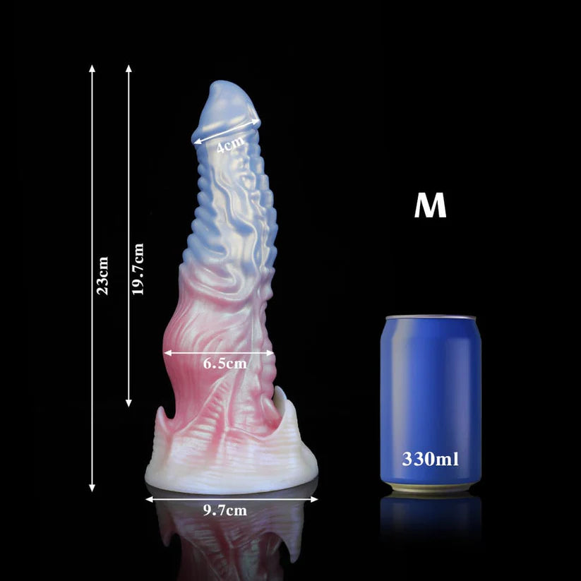 Knotdildo Ghostly Pink Fantasy Monster Dildo – Unique Textured Adult Toy