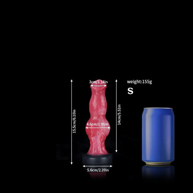 Knotdildo Skinny Dog Pink Knot Dildo – Sleek, Textured & Body-Safe Silicone Toy