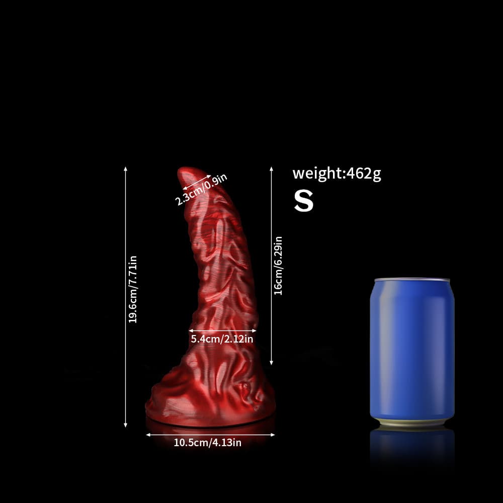 Knotdildo Scorpio Crimson Fantasy Silicone Dildo – Realistic Textured Pleasure Toy