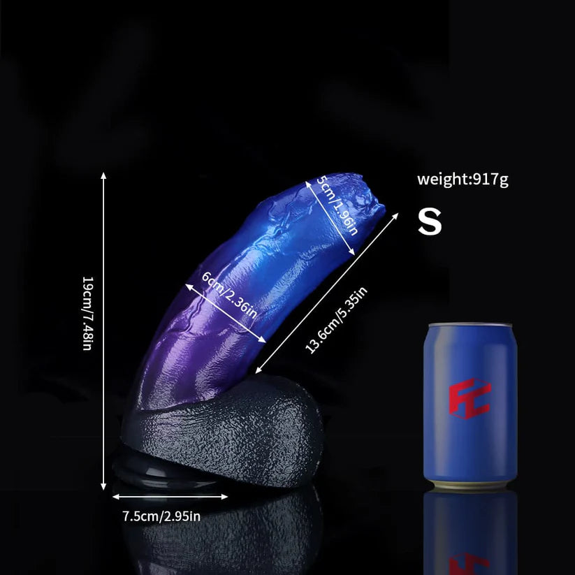 Knotdildo Naga Blue Purple Fantasy Dildo – Premium Silicone Knot Toy