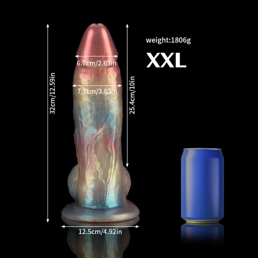 Knotdildo Gentleman Rainbow Silicone Dildo – Elegant Rainbow Gradient, Realistic, and Body-Safe