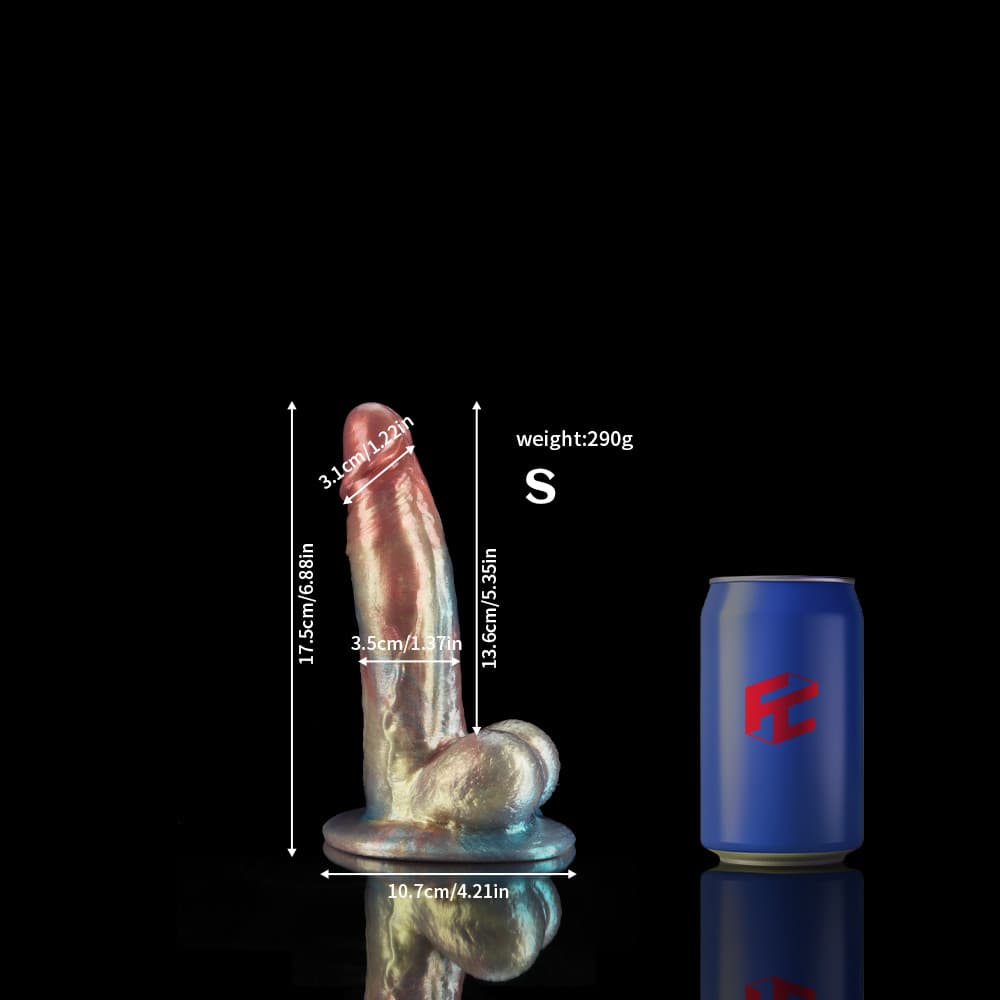 Gentleman Rainbow Fantasy Dildo in small size with vibrant colors and realistic design for pleasure seekers