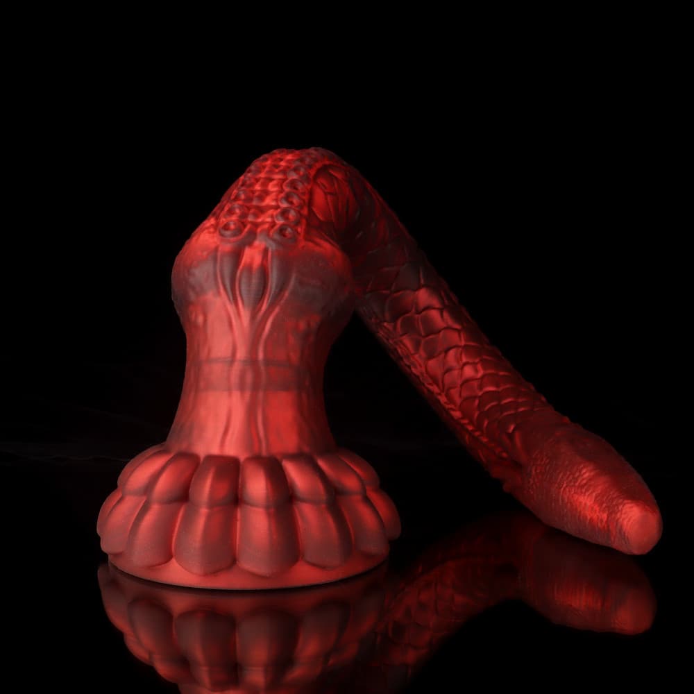 Knot Dildo Eel Crimson Tentacle Dildo for Ultimate Pleasure with Textured Design and Suction Base