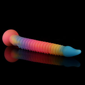 Knot Dildo Octopus Blue Yellow Purple Tentacle Dildo with textured design for enhanced sensation