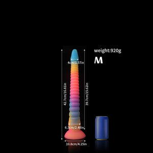 Knot Dildo Octopus Blue Yellow Purple Tentacle Dildo with Textured Design and Measurements for Enhanced Pleasure