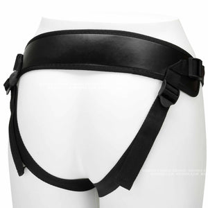 Knot Dildo Strap-On Harness With O-Ring for Couples in black with adjustable straps for a secure fit