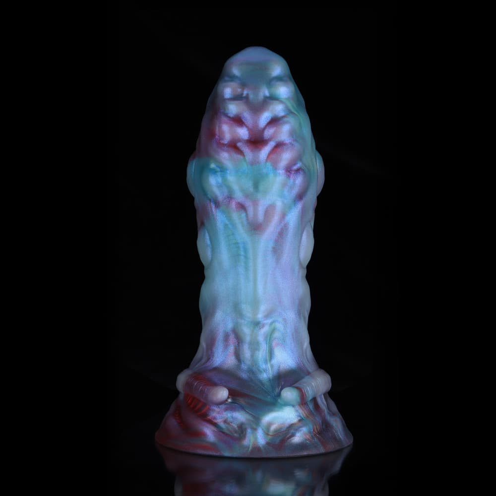 Taurus Gradient Blue Purple Knot Dildo by Knot Dildo with unique texture and color design