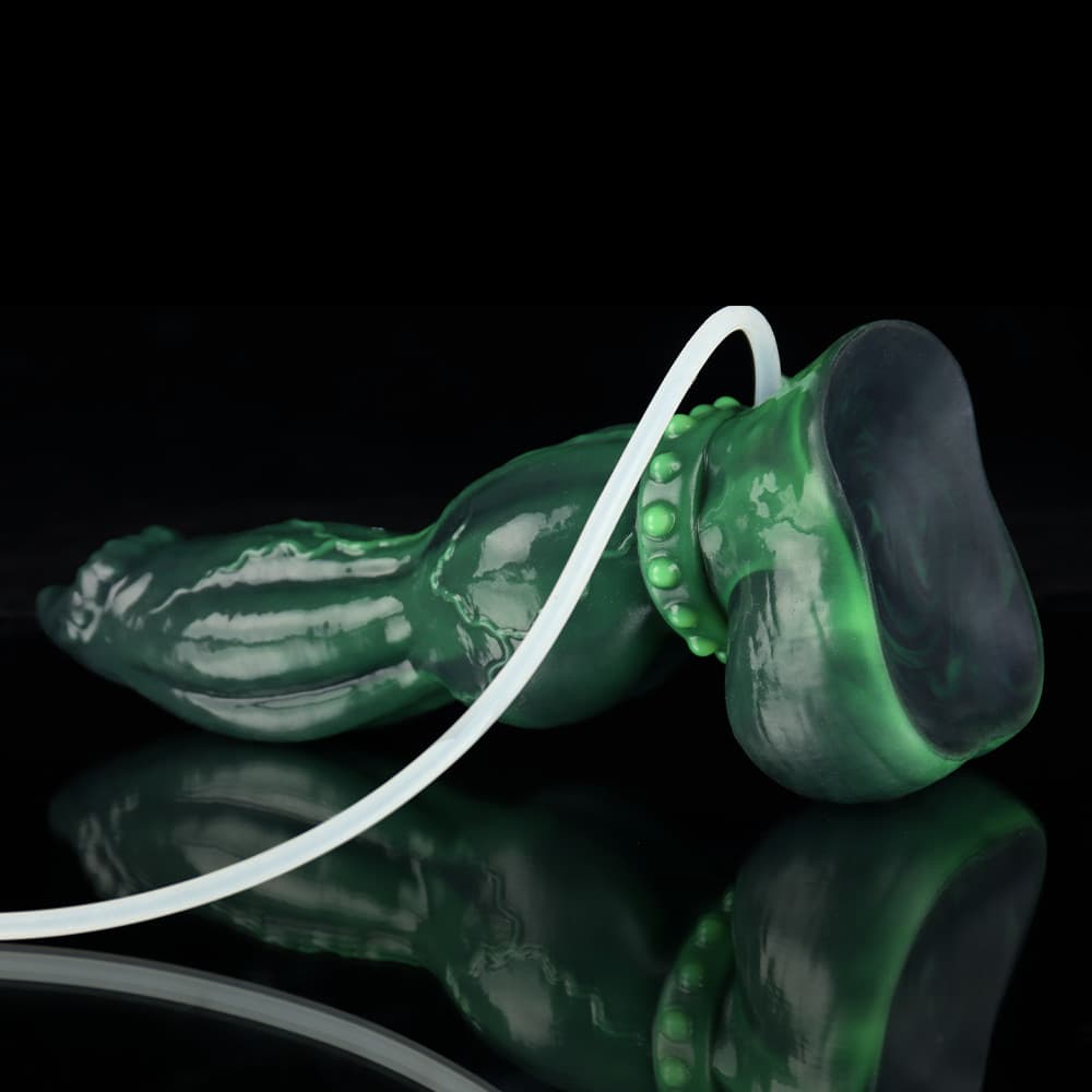 Knot Dildo Venom Green Knot Ejaculating Dildo with a realistic texture and flexible design