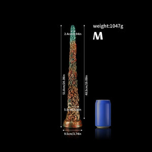 Knot Dildo Vine Green Tentacle Dildo for Ultimate Pleasure with realistic texture and size specifications