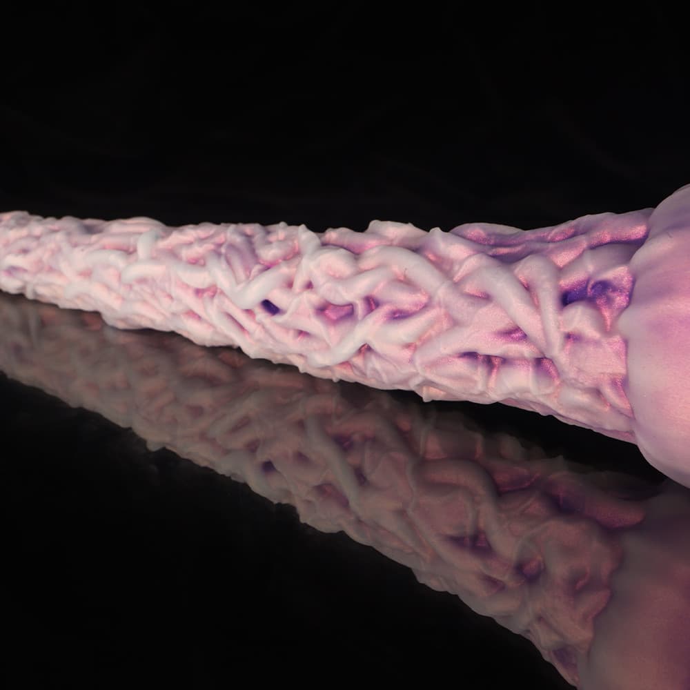 Knot Dildo Vine Purple Tentacle Dildo for Fantasy Play with a detailed textured design