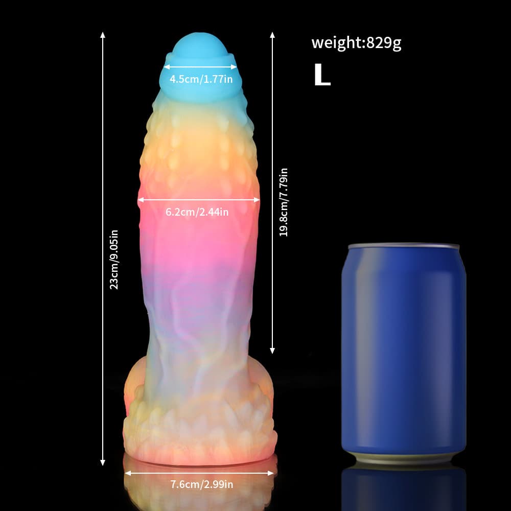 Knot Dildo White Zephyr Blue Yellow Purple Knot Dildo with vibrant colors and detailed texture for enhanced pleasure