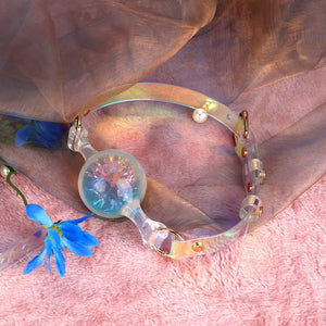 KnotDildo Colorful Crystal Ballgags in Iridescent Design for Discreet Pleasure and Unique Sensation