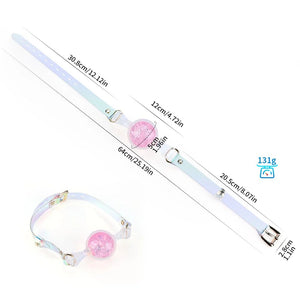 KnotDildo Colorful Crystal Ballgags - Discreet Pleasure with adjustable strap and vibrant design