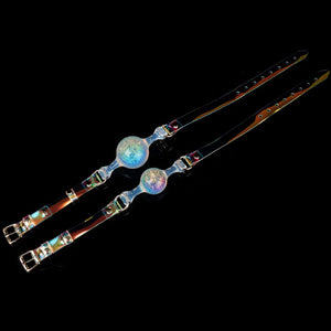 KnotDildo Colorful Crystal Ballgags - Discreet Pleasure with adjustable straps for comfortable use