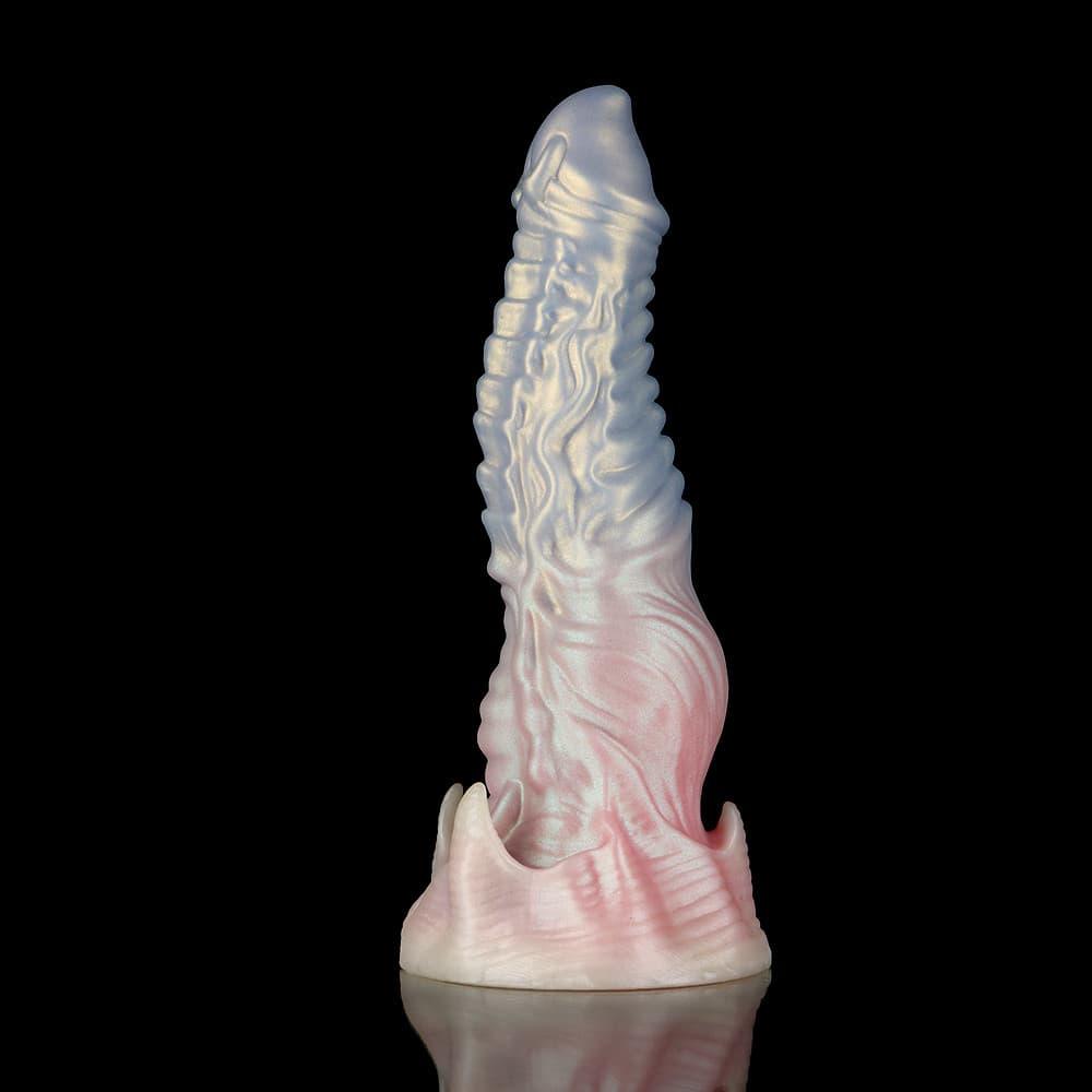KnotDildo-Ghostly Pink Fantasy Monster Knotted Dildo with Unique Texture and Design