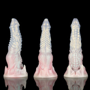 KnotDildo-Ghostly Pink Fantasy Monster Knotted Dildo with detailed texture and unique design