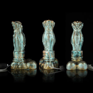 Luan Gradient Green Knot Ejaculating Dildo - Knot Dildo with textured design and realistic features