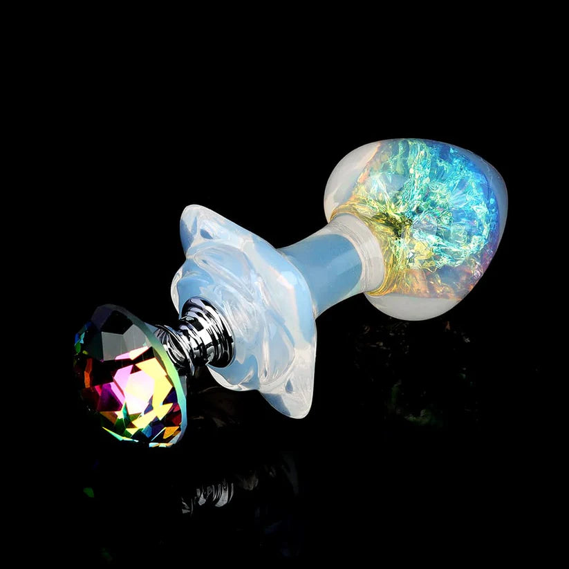 Knotdildo Peach Crystal Butt Plug – Elegant Design with Optional Accessories