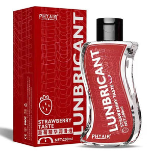Phyair Strawberry Taste Lubricant 200ml Water Based Lube Lasts Long & Easy to Clean